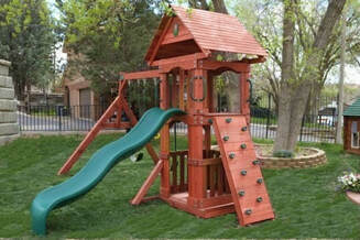 Picture of wooden swing set
